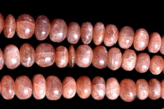 Sunstone Plain Beads perle pierre de soleil 8mm 10mm pour fil fabrication bijoux