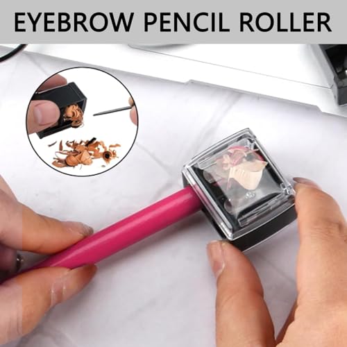 GIONAR 2 Stück Makeup Sharpener Anspitzer,Spitzer Kosmetikstifte, Spitzer für Kajalstifte - Universal Anspitzer für Augenbrauenstift, Lippenkonturenstift, Eyeliner, Präzisionsklingen