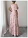 Floerns Women's Butterfly Short Sleeve Boho Maxi Dress Sweetheart Neck Vacation A Line Dresses Dusty Pink Large