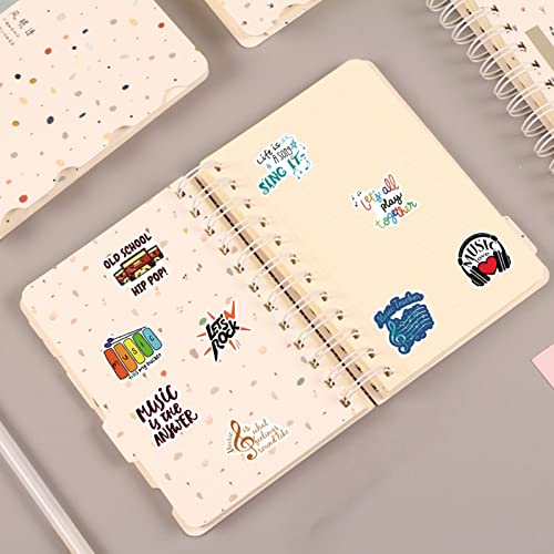 50Pcs Music Stickers For Laptop Watar Bottles, Trendy Musical Symbol Cool Waterproof Decals For Kids Adults Teens Phone Snowboard Scrapbook Car Guitar Travel Case Bumper #TOP3