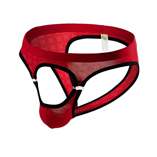 Men's Sexy Elephant Nose Hole In Front Underwear, Sexy Mesh G-String Thong Briefs Underwear Panties