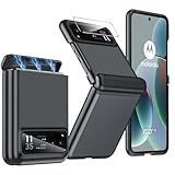 BSNRM for Motorola Razr 2023 Case Full Body Cover & Magnetic Hinge Protection & Ultra Thin Matte PC Shockproof Phone Cover Smartphone Case for Moto Razr 2023 (Black)