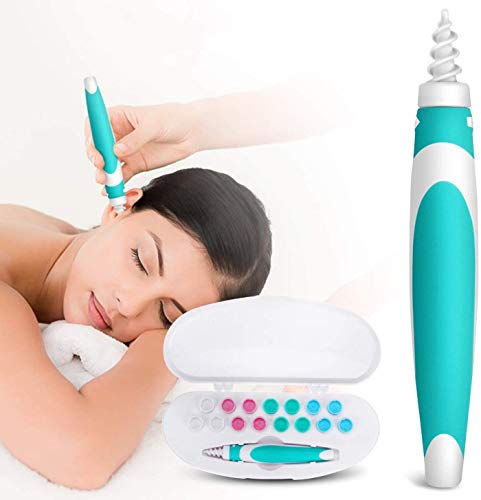 Ear Wax Remover,Soft and Flexible Earwax Removal Tool,Spiral Ear Wax Cleaner with 15 Replacement Tips for Adults and Kids Ear Cleaning