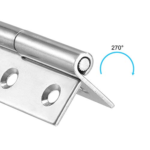 Uxcell Lift Off Hinge, Right Handedness Mini Stainless Steel Hinge Detachable Slip Joint Small Flag Hinges 75Mm Long 50Mm Open Width 2Pcs #TOP3