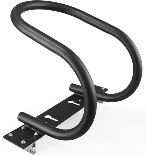 YHXCUIER Heavy-Duty Steel 7 E-Track Motorcycle Wheel Chock Adjustable Front Tire Stop for E-Track & X-Track Systems for Trailer & Cargo Transport Use (1 Pack)
