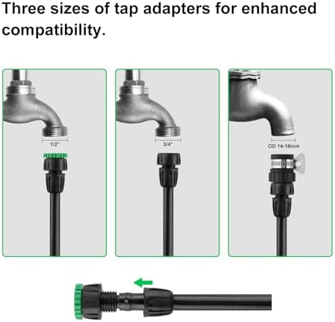 Bild 3 - BewässerungsSystem mit 60m & 10m Bewässerungsschlauch, Automatische Tropfbewässerung Bewässerung Kit Gartenbewässerungssystem für Pflanzen Terrasse Gewächshaus