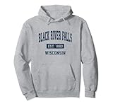 Photo Gallery black river falls wisconsin wi vintage atletico sport desig felpa con cappuccio Photo Gallery black river falls wisconsin wi vintage atletico sport desig felpa con cappuccio