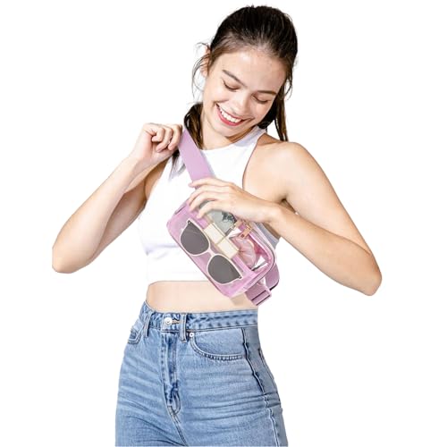 Image of Clear Fanny Pack Stadium Approved Belt Bag, Clear Purse for Stadium Events