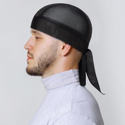 Image of Skull Caps for Men Cooling Bandana Cap Helmet Liner Hat Running Beanie