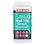 Evo Stik Wall Tile Grout Mould Resistant White - 500g - Fast Setting - Suitable for Kitchens and Bathrooms - Ceramic - Stone & Porcelain