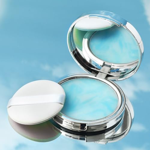 KARLOR Kompakt Puder ölige Haut Öl -kontrolliert Gesicht Puder Farblos gepresst Puder mit Puderquaste Ölkontrolle Puder make up compact puder Oil control jelly Texturen