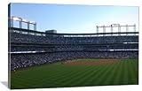 Coors Field Panoramic, Home of The Rockies 20" x 13" Gallery Wrapped Canvas Wall Art