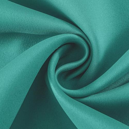 Image of Joydeco Blackout Curtains 63 inch Length 2 Panels Set, Thermal Insulated Long Curtains & Drapes 2 Burg, Room Darkening Grommet Drapes for Bedroom Living Room Windows (W42 x L63 Inch, Peacock Blue)