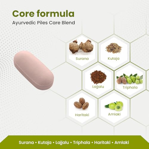 Image of Green Milk Pi-apex Tablets | Ayurvedic Piles Care Supplement | Supports Hemorrhoids Comfort, Rectal Wellness & Healthy Bowel Movement | Helps Digestive Balance, Tissue Strength & Elimination Ease | Herbal Piles Support Formula | 5x30 Tablets