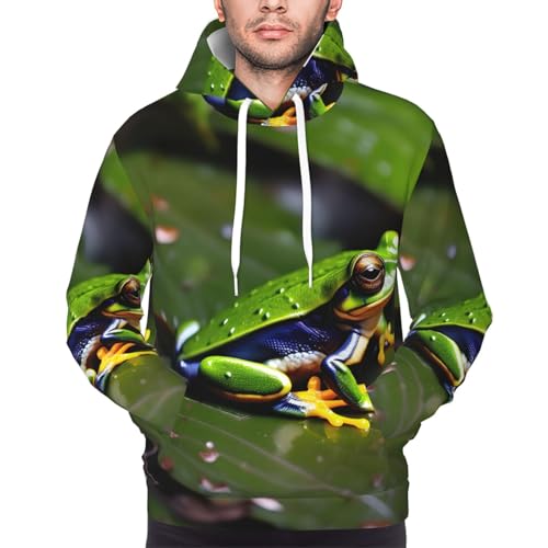 Sweat à capuche grenouilles homme imprimé extensible et respirant - 7