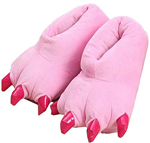 Yuchen Pantoufles en Peluche Unisexe Enfants en Peluche vêtements pour Animaux Chaussures de Griffe (Rose, Numeric_28) Cover