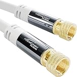 KabelDirekt – SAT Cable – Coaxial, Internet & Satellite TV/Aerial Cable with F-Connector, Metal Plug – Designed in Germany – 1m (Radio, DVB-T2, DVB-C, DVB-S2 – white)