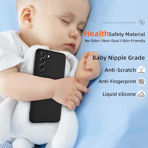 for Samsung Galaxy S21 FE 5G Case,Liquid Silicone Upgrade [Soft Anti-Scratch Microfiber Lining][2 HD Screen Protector][Full Camera Protection] Shockproof Phone Case for Samsung S21 FE 6.4 inch -Black by Pilaru - Used condition - Image 5