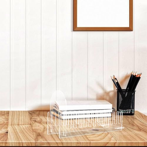 Exhibidor acrílico transparente de 12 niveles con soporte compacto y modular 8