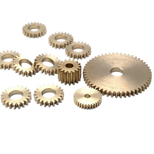 Engrenage cuivre 0.5M 18 dents anti-glissement alésage 1.98mm pour axe 2mm