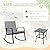 Walsunny 3 Pieces Patio Set Outdoor Wicker Patio Furniture Sets Modern Rocking Bistro Set Rattan Chair Conversation Sets with Coffee Table (Dark Grey)