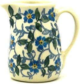 Polish Pottery Miniature Pitcher - Forget-Me-Knot