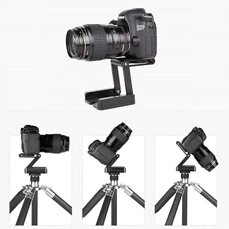 Image of Foldable Z Pan Tilt Tripod Head Quick Release Plate Holder for DSLR Camera Camcorder Photography Accessory - 1 Piece (Black) (Z Plate)