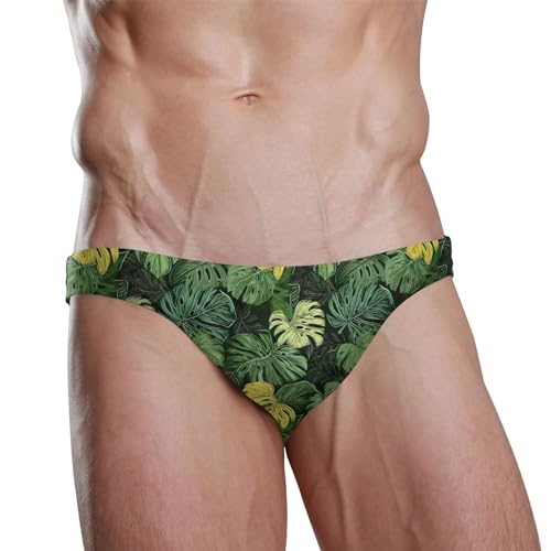 Tropical Leaves Swim Briefs for Men Swimsuit Bikini Swimwear S A1111632