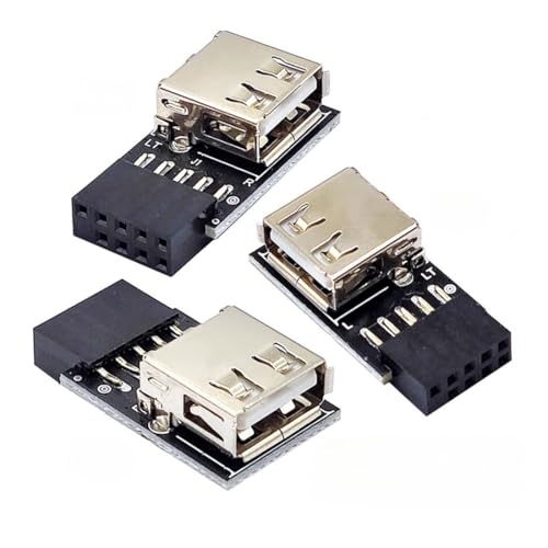 Adaptador conector USB 2.0 Tipo A hembra 3 unidades