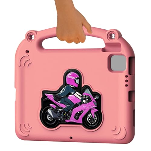 Funda para tableta resistente de alta densidad con recortes exactos color rosáceo 6