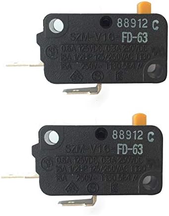 LONYE 3405-001034 Microwave Door Switch Replacement for Samsung LG GE Kenmore Microwave 3405-000178 AP4044834 SZM-V16-FD-63(Normally Open)(Pack of 2)