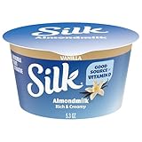 Silk Almond Milk Dairy-Free Yogurt Alternative, Vanilla, Soy-Free, Gluten-Free, Vegan, Non-GMO Project Verified, 5.3 oz.