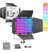 GODOX LITEMONS LP400R RGBW LEDパネルライト ビデオライト CCT デュアル色温度 1800K-10000K 36W 生放送用ライト HSIモードとGELモード付き ...
