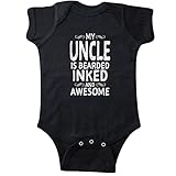 inktastic My Uncle is Bearded Inked and Infant Creeper 6 Months Black 302df