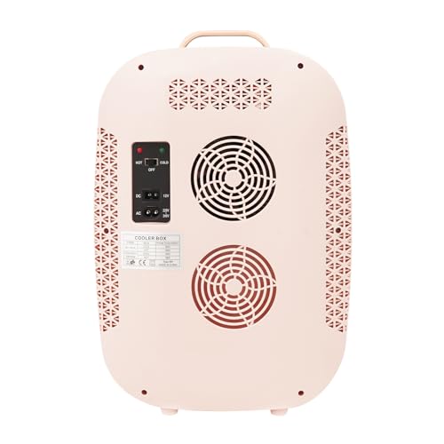 Image of 12 Liter Pink Skincare Fridge with LED Mirror | Compact Beauty Fridge for Makeup Lipstick, Portable Mini Makeup Refrigerator for Bedroom Bathroom