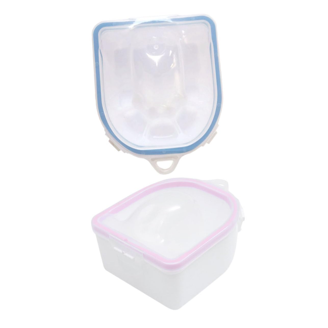 Ipetboom 2pcs Nail Soak Bowls with Cover Soak off Gel Remover for Manicure Detachable Nail Art Bowl Safe Pvc Material