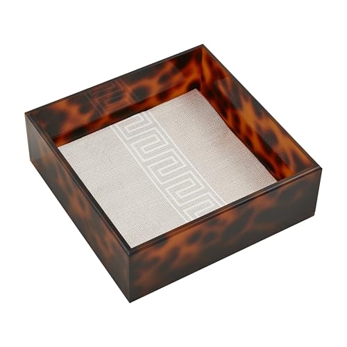 Mud Pie Tortoise Napkin Holder; napkin 5" x 5" |