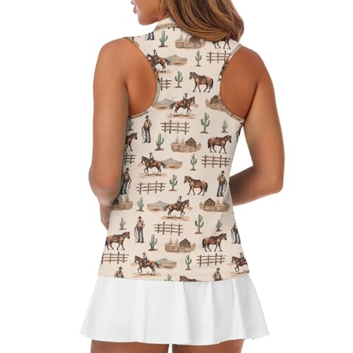 Women's Golf Shirt Short Sleeve Tennis Shirt Quarter Zip Golf Pullover Golf Polo Shirts Argyle Summer Dry Fit Tops UPF50+3