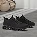 Womens Running Walking Shoes Blade Tennis Casual Fashion Lace up Sneakers Comfort Non Slip Work Sport Athletic Trainer Black 8.5