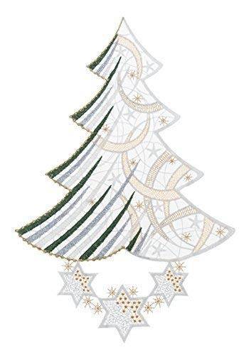 Immagini per Finestre  Albero  21 x 31 cm Vero Orlo Plauener Varie Finiture di Colore -  ALBERO  Argento