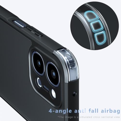 Image of Matte PC + TPU Back Cover Case for Vivo T5x 5G, Black