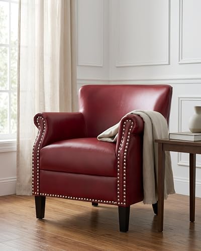 Sillón Plegable Cuero Gel Rojo miniatura 2