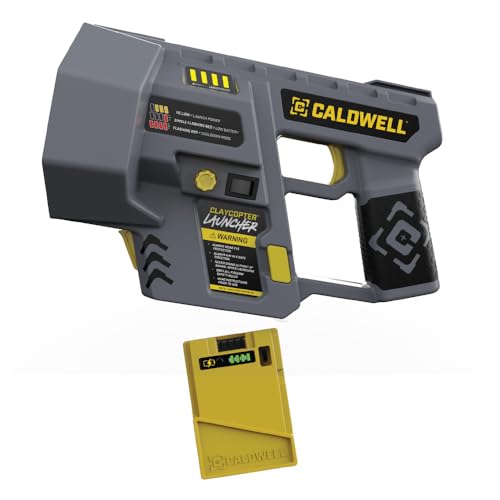 Caldwell ClayCopter Handheld Electric Target Launcher with Rechargeable Battery, Launches Single and Double Targets up to 100 YDS, Variable Speed, for Target Shooting