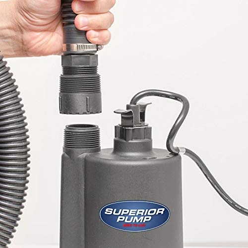 Superior Pump 91012 12 Volt Utility Pump with 20-Foot Cord, Black - Thumbnail 4