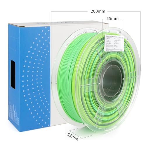 Image of iSANMATE Rainbow PLA+ Filament 1.75mm, Fast Color Change Filament 3D Printing Filament, Multicolor Color Changing Rainbow PLA Filament 1 KG Spool (Forest Elf)