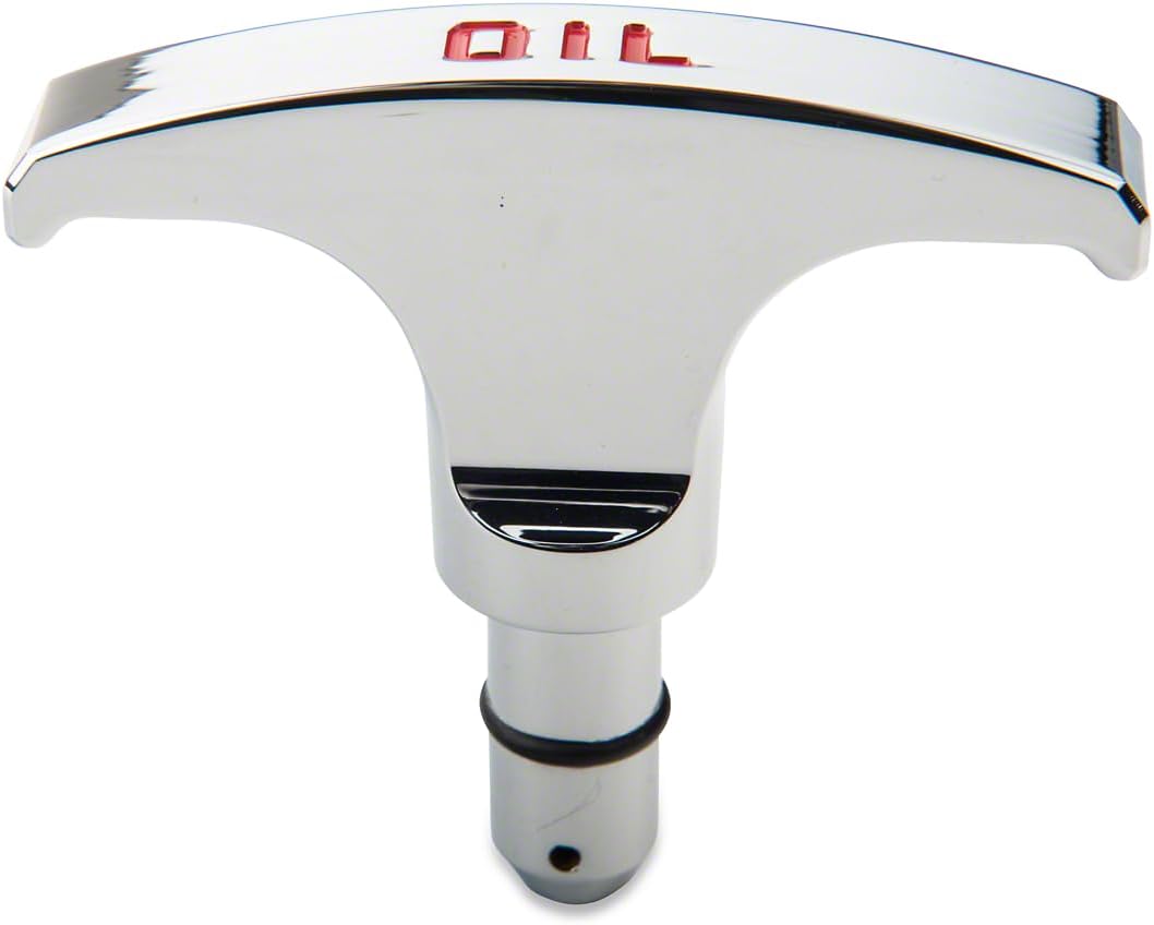 Oil Dipstick Handle; Chrome Compatible with Ford Mustang 2005-2021