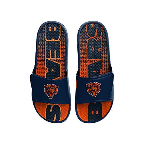 FOCO Chicago Bears NFL Mens Gradient Wordmark Gel Slide - M2