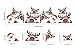 IARTTOP Reindeer Wall Decal with Santa Claus Wall Decals,Christmas Sticker for Window Cling Door Decal,Christmas Party Winter Holiday Decoration (10 pcs)