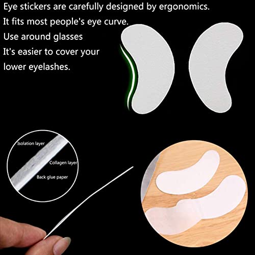 Fanshiontide 50 Paar Augenpads für Wimpernverlängerung,Wimpernpads Hydrogel Augen Pads Eye Gel Patches für Eyelash Extensions Augenwimpern