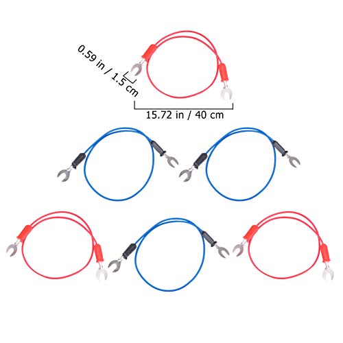 VILLCASE Fio de Cobre 6Pcs Elétrico Terminal de Forquilha para Equipamentos Experimentais de Circuit